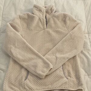 Eddie Bauer Cream Textured Fleece Pullover